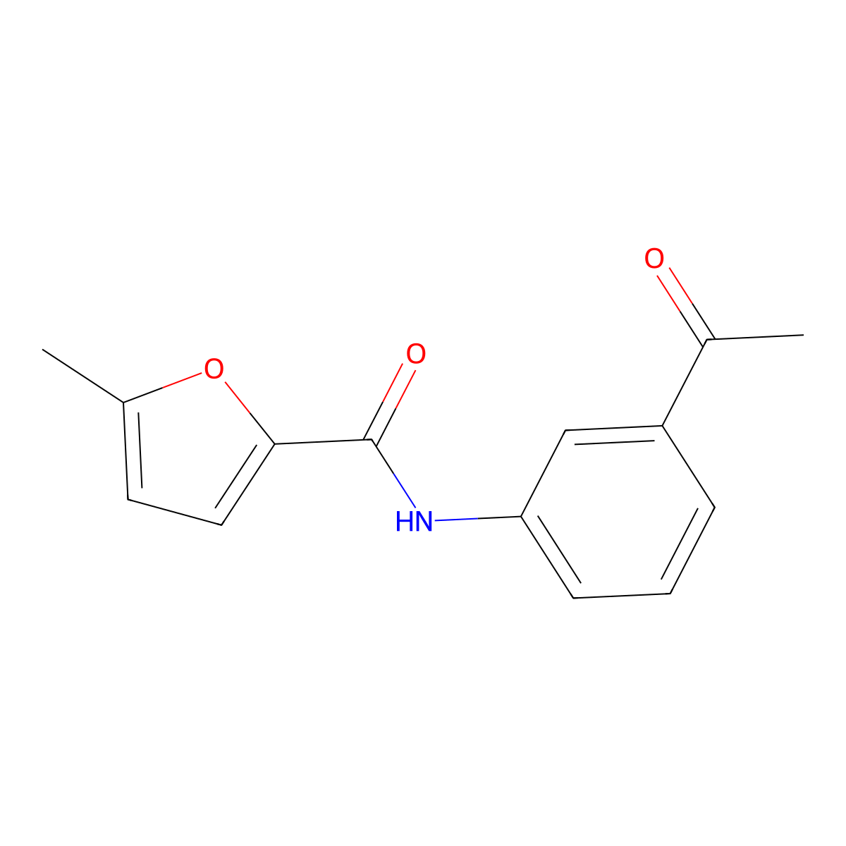N-(3-acetylphenyl)-5-methyl-2-furamide molecular structure, CAS 419552-11-7