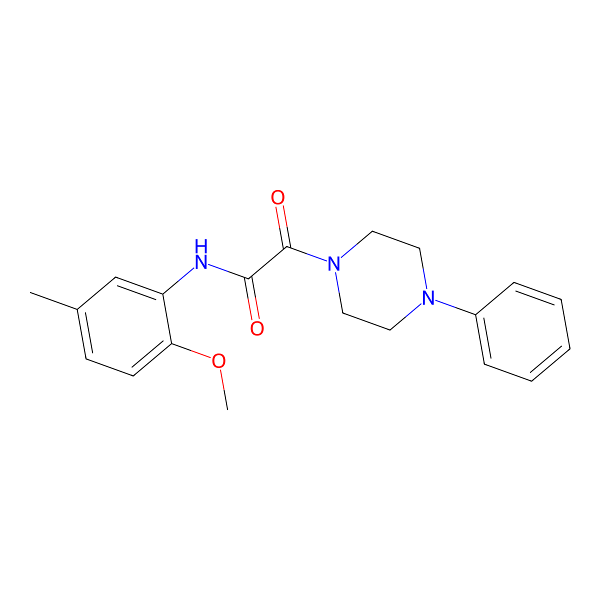 N-(2-methoxy-5-methylphenyl)-2-oxo-2-(4-phenylpiperazin-1-yl)acetamide molecular structure, CAS 419552-89-9