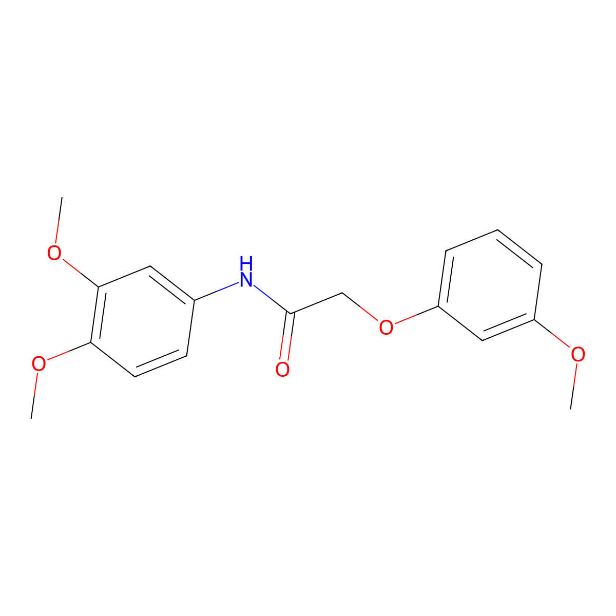 N-(3,4-dimethoxyphenyl)-2-(3-methoxyphenoxy)acetamide molecular structure, CAS 419553-05-2