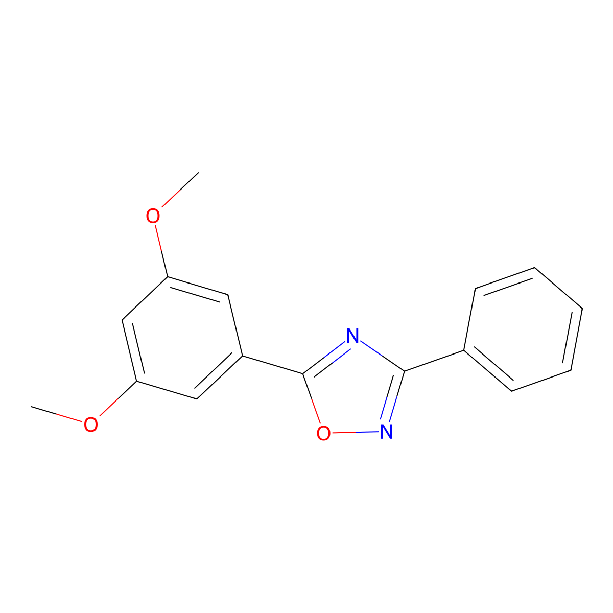 5-(3,5-Dimethoxyphenyl)-3-phenyl-1,2,4-oxadiazole molecular structure, CAS 419553-11-0