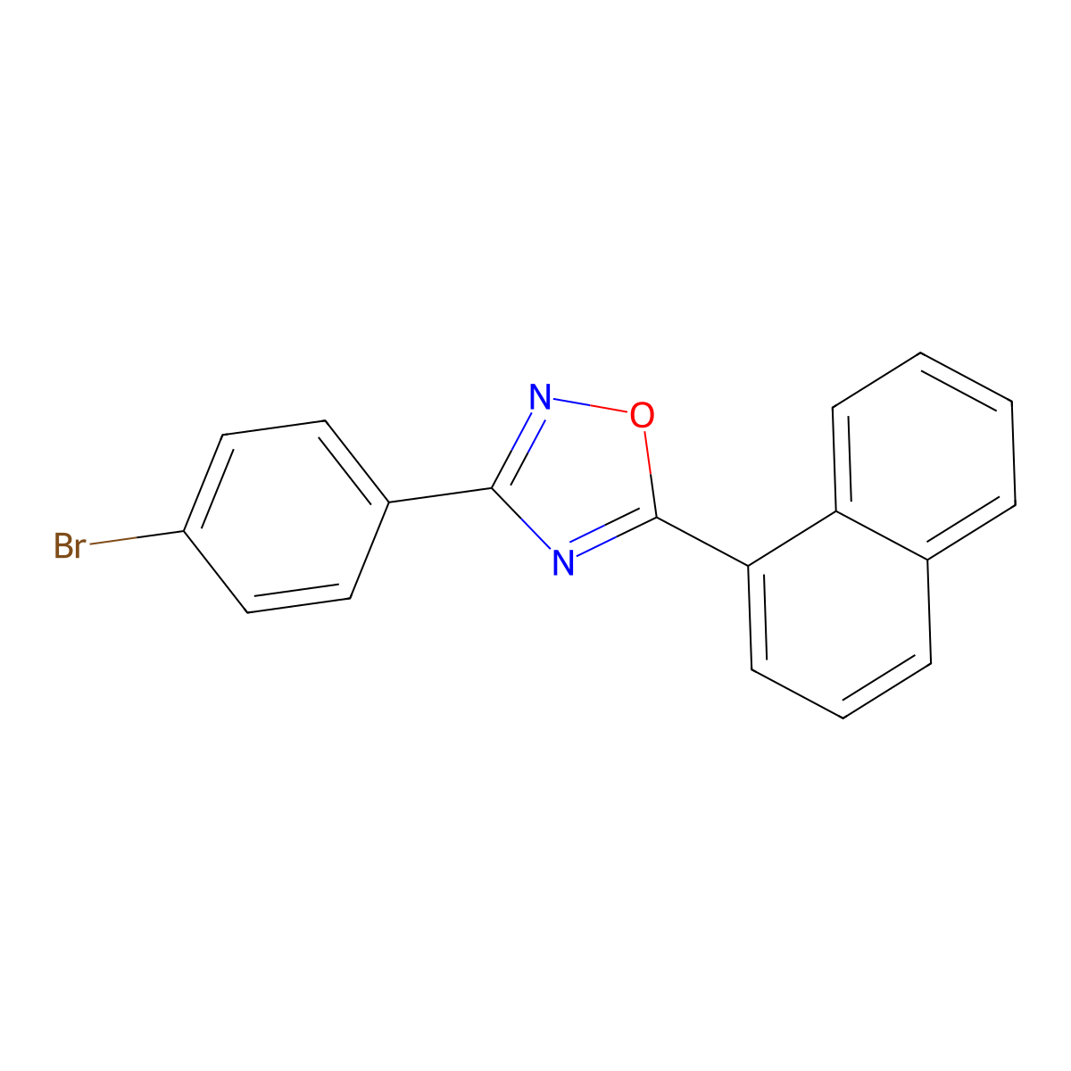 3-(4-Bromophenyl)-5-naphthalen-1-yl-1,2,4-oxadiazole molecular structure, CAS 419553-25-6