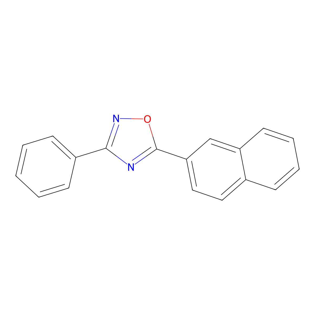 5-(2-Naphthyl)-3-phenyl-1,2,4-oxadiazole molecular structure, CAS 419553-47-2