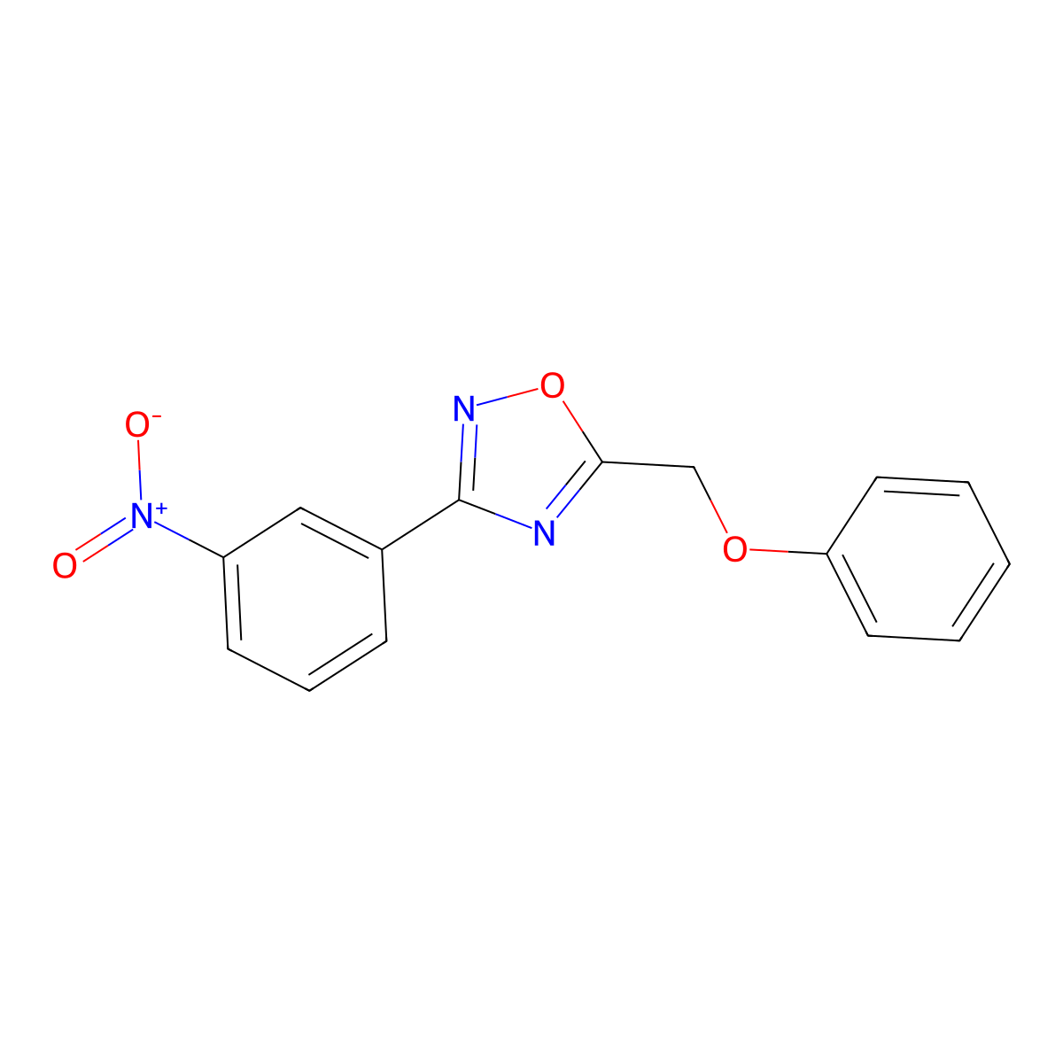 3-(3-Nitrophenyl)-5-(phenoxymethyl)-1,2,4-oxadiazole molecular structure, CAS 419553-64-3