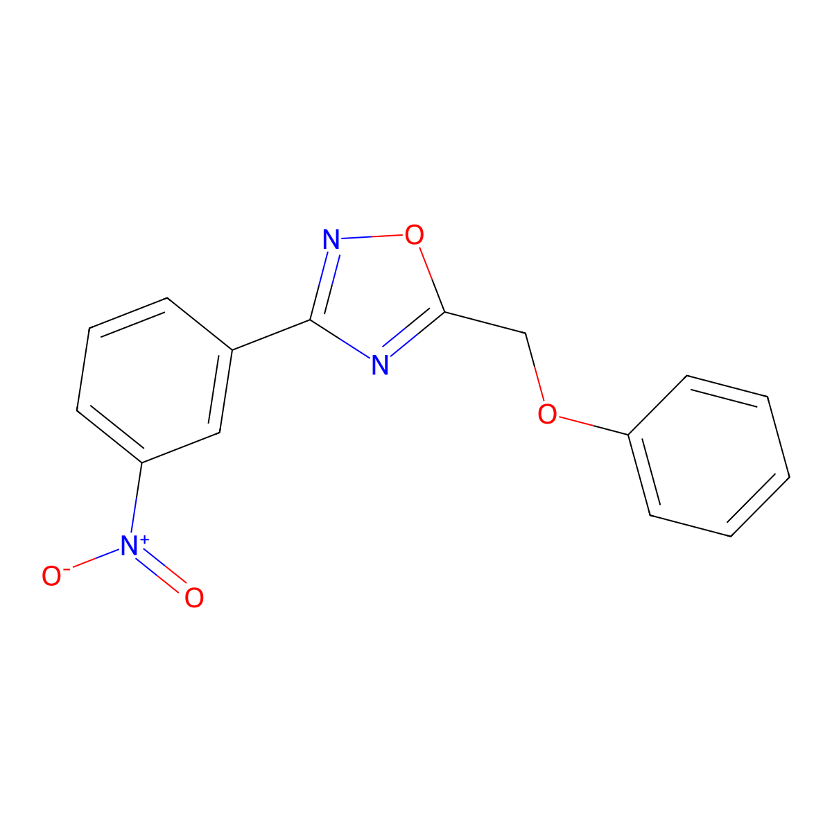 3-(3-Nitrophenyl)-5-(phenoxymethyl)-1,2,4-oxadiazole molecular structure, CAS 419553-64-3