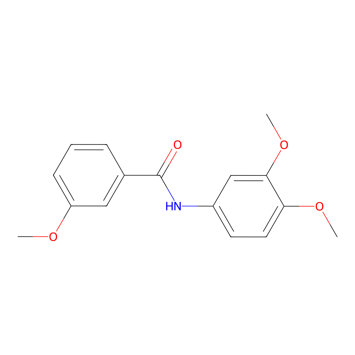 N-(3,4-dimethoxyphenyl)-3-methoxybenzamide molecular structure, CAS 419554-01-1