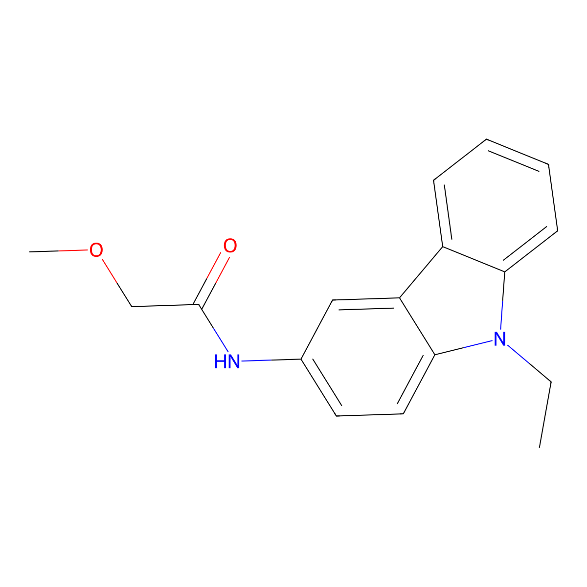 N-(9-ethyl-9H-carbazol-3-yl)-2-methoxyacetamide molecular structure, CAS 419554-21-5