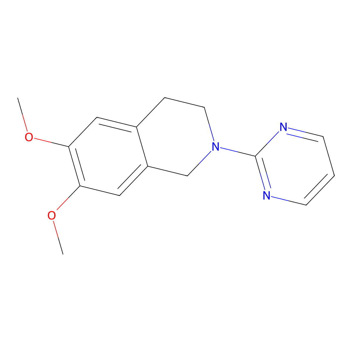6,7-Dimethoxy-2-(pyrimidin-2-yl)-1,2,3,4-tetrahydroisoquinoline molecular structure, CAS 419556-91-5