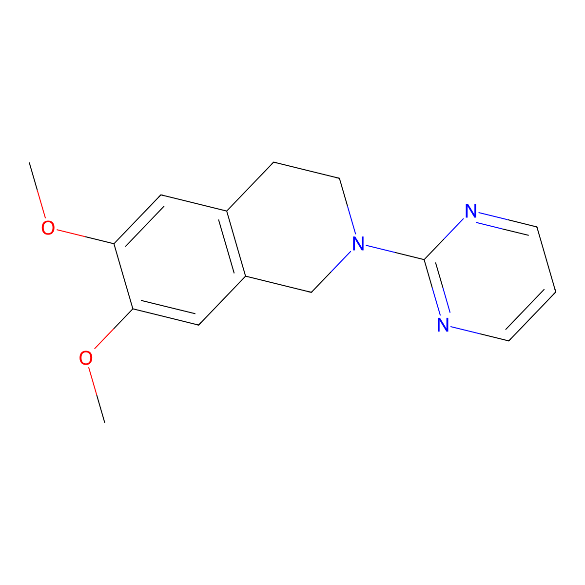 6,7-Dimethoxy-2-(pyrimidin-2-yl)-1,2,3,4-tetrahydroisoquinoline molecular structure, CAS 419556-91-5
