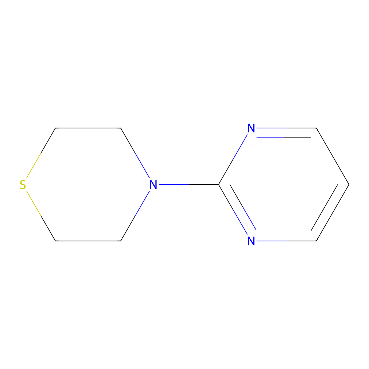 4-(Pyrimidin-2-yl)thiomorpholine molecular structure, CAS 419556-93-7