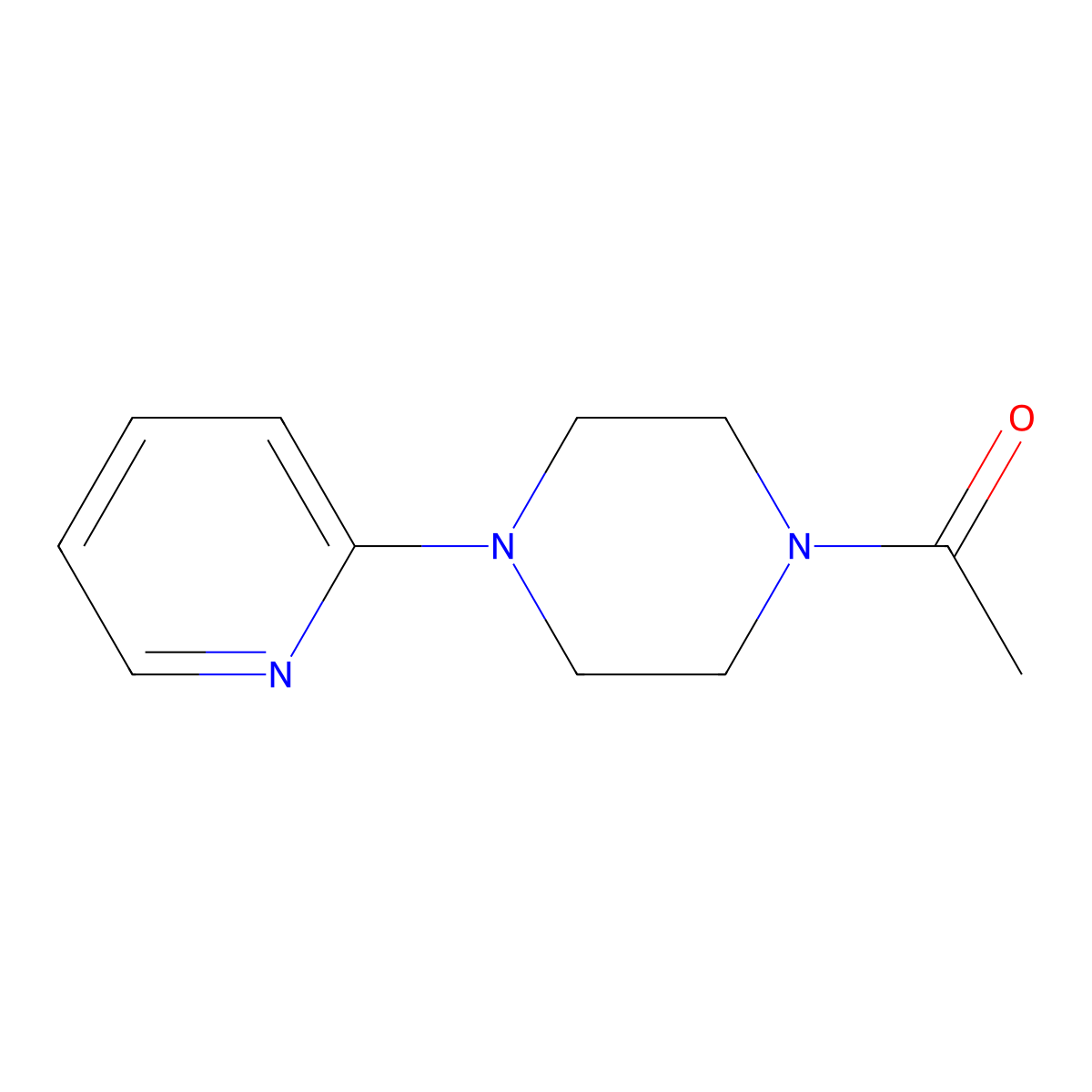 1-[4-(Pyridin-2-yl)piperazin-1-yl]ethan-1-one molecular structure, CAS 419556-94-8