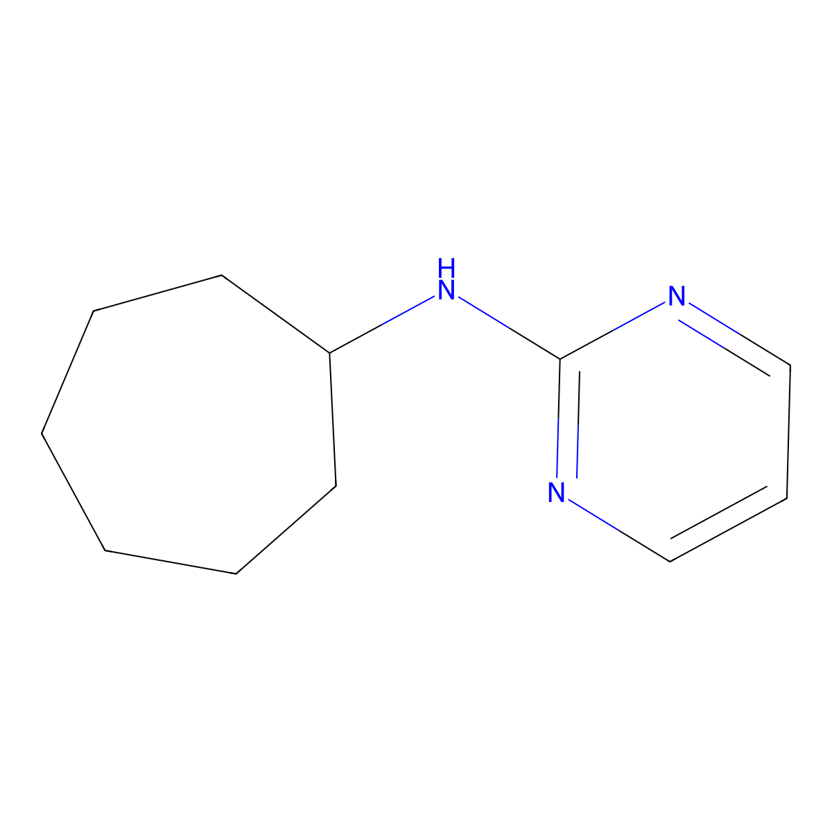 N-cycloheptylpyrimidin-2-amine molecular structure, CAS 419557-01-0