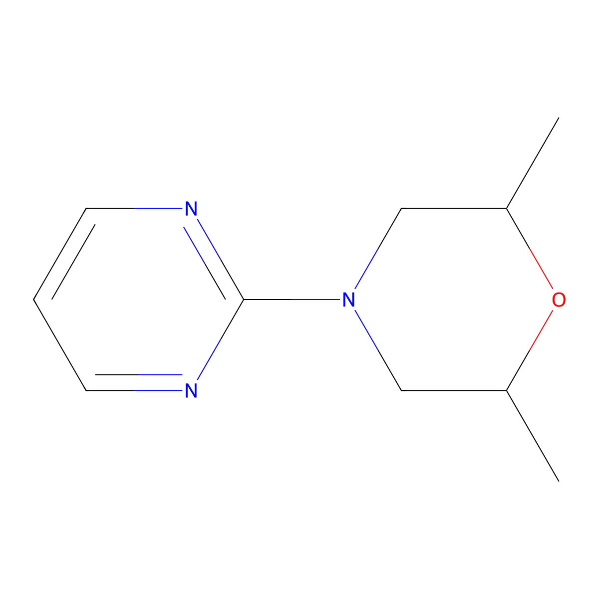 2,6-Dimethyl-4-pyrimidin-2-ylmorpholine molecular structure, CAS 419557-03-2