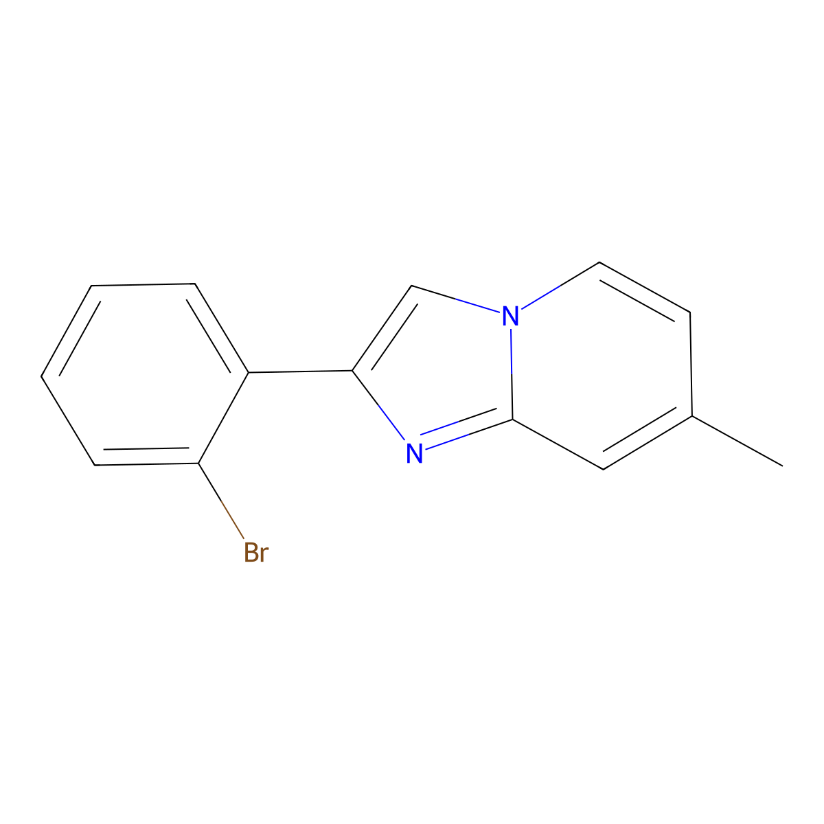 2-(2-Bromophenyl)-7-methylimidazo[1,2-a]pyridine molecular structure, CAS 419557-39-4