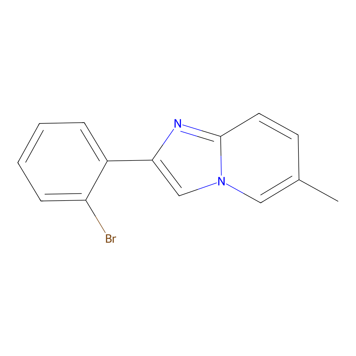 2-(2-Bromophenyl)-6-methylimidazo[1,2-a]pyridine molecular structure, CAS 419557-44-1