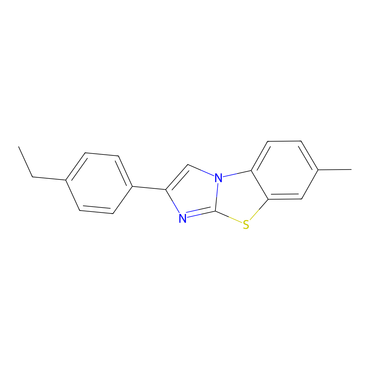 2-(4-Ethylphenyl)-7-methylimidazo[2,1-b]benzothiazole molecular structure, CAS 419557-50-9