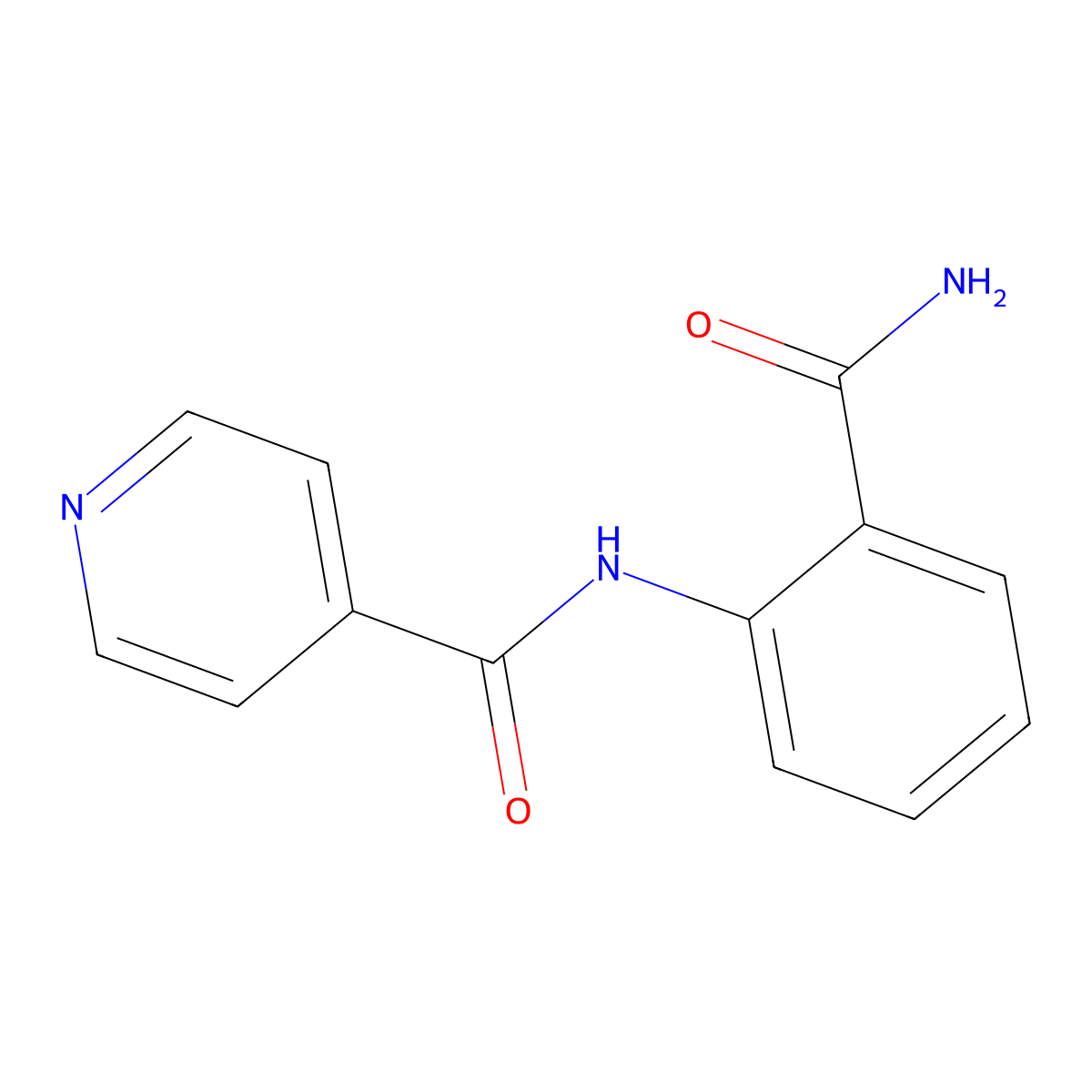 N-(2-carbamoylphenyl)pyridine-4-carboxamide molecular structure, CAS 419557-85-0