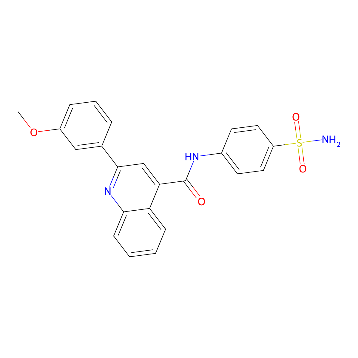 2-(3-methoxyphenyl)-N-(4-sulfamoylphenyl)quinoline-4-carboxamide molecular structure, CAS 419558-03-5