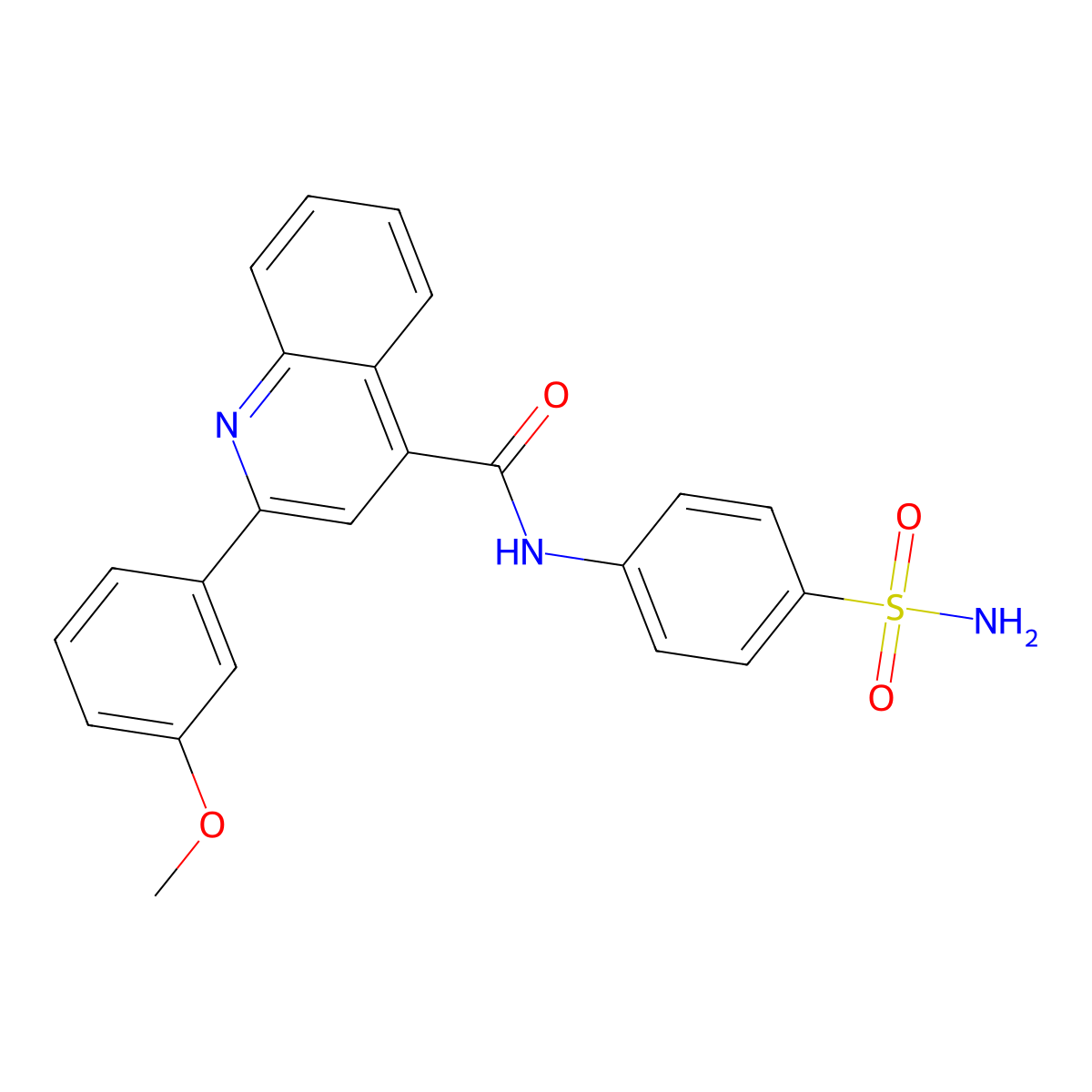 2-(3-methoxyphenyl)-N-(4-sulfamoylphenyl)quinoline-4-carboxamide molecular structure, CAS 419558-03-5