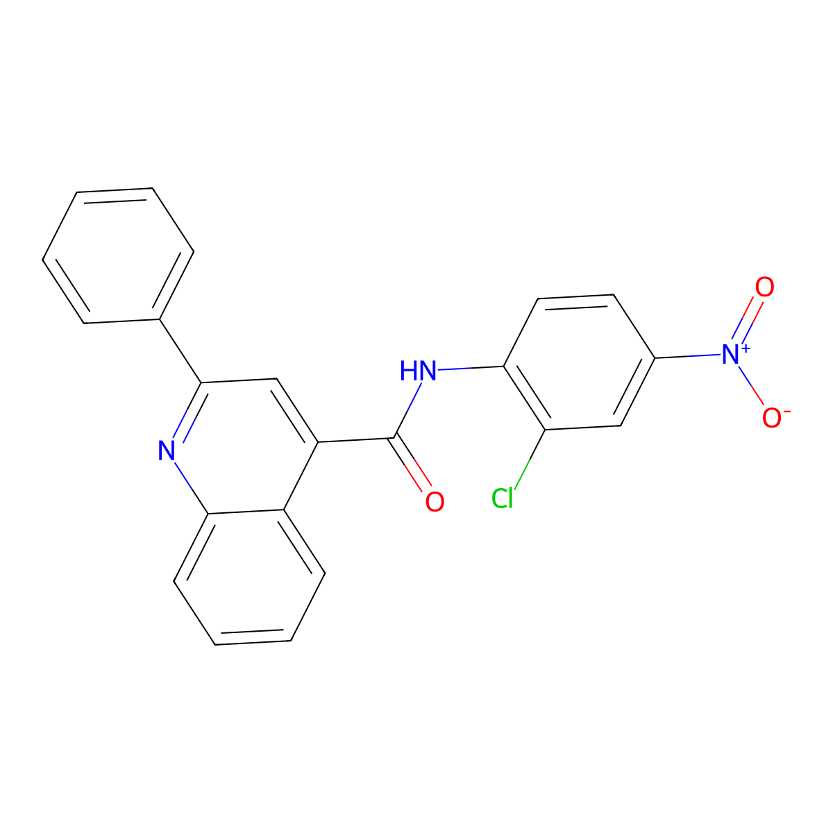 N-(2-chloro-4-nitrophenyl)-2-phenylquinoline-4-carboxamide molecular structure, CAS 419558-35-3