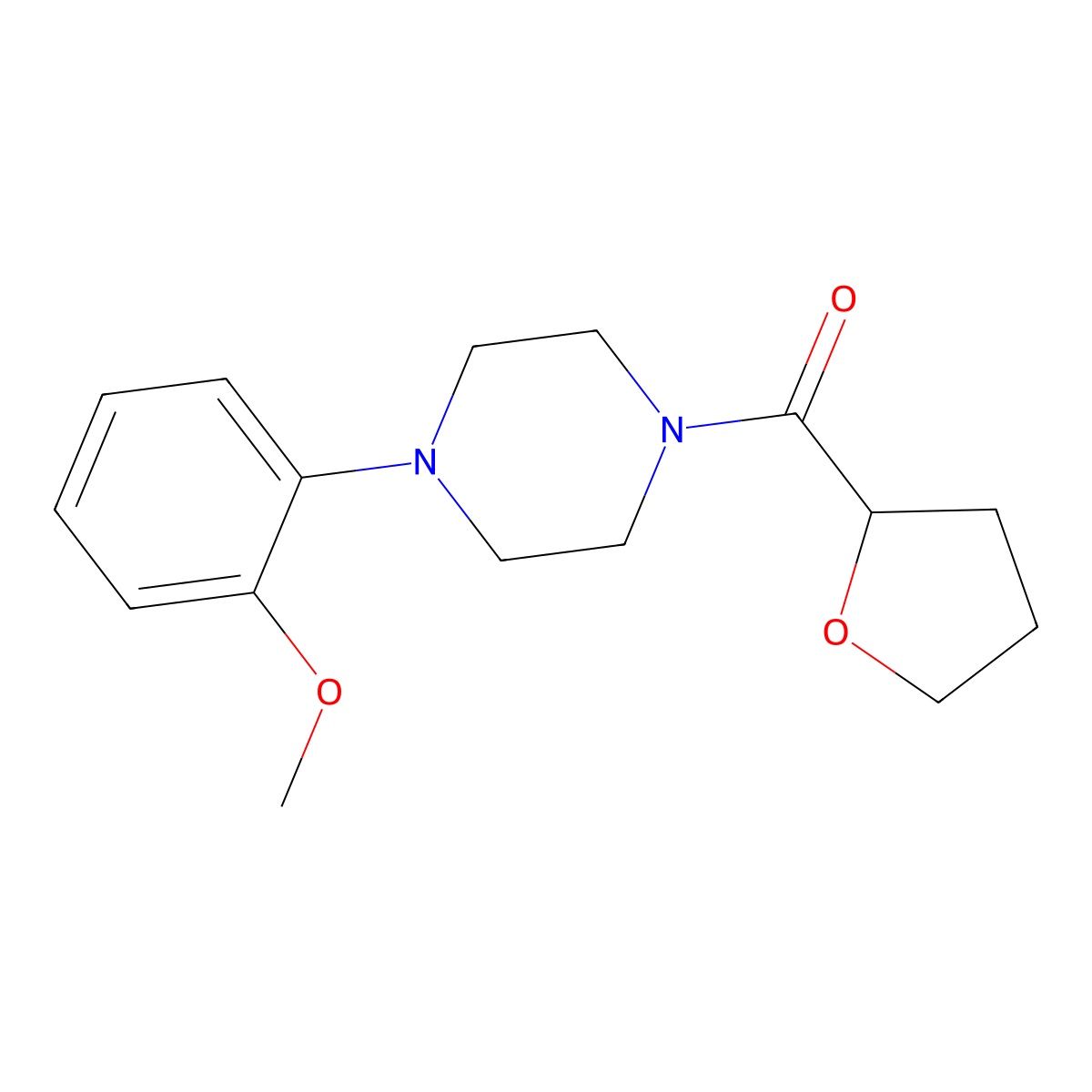 [4-(2-Methoxyphenyl)piperazin-1-yl]-(oxolan-2-yl)methanone molecular structure, CAS 419558-47-7