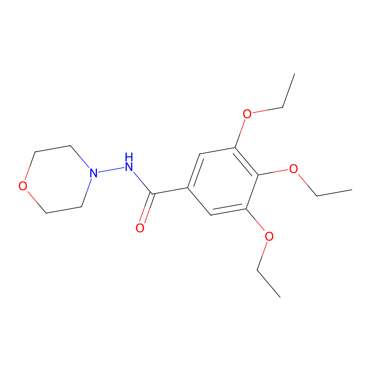 3,4,5-triethoxy-N-4-morpholinylbenzamide molecular structure, CAS 419559-21-0