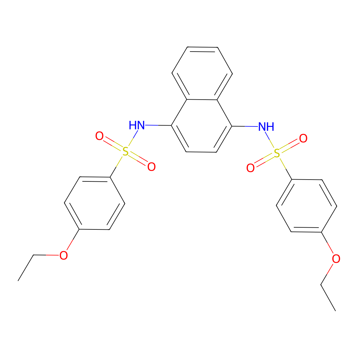 4-ethoxy-N-[4-[(4-ethoxyphenyl)sulfonylamino]naphthalen-1-yl]benzenesulfonamide molecular structure, CAS 419559-42-5