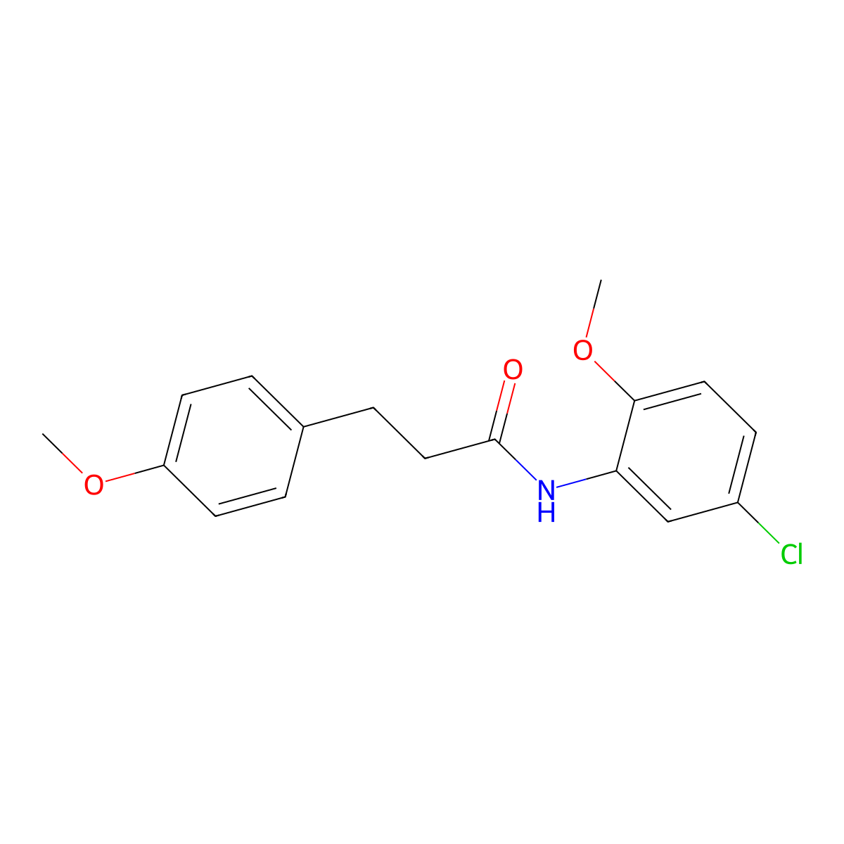 N-(5-Chloro-2-methoxyphenyl)-3-(4-methoxyphenyl)propanamide molecular structure, CAS 419559-57-2