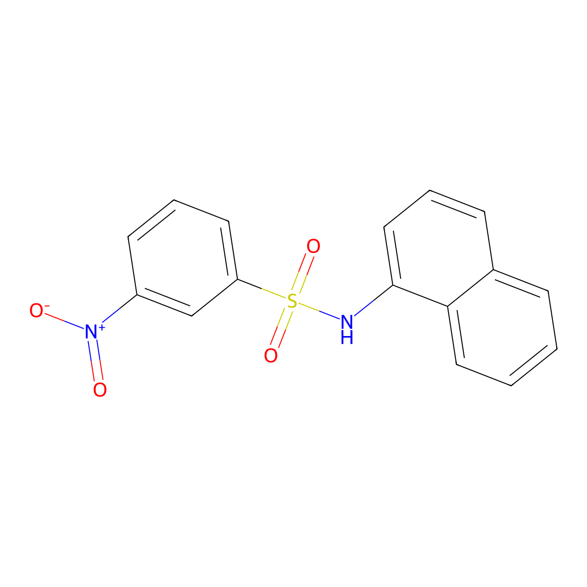 N-(1-Naphthyl)-3-nitrobenzenesulfonamide molecular structure, CAS 419559-79-8