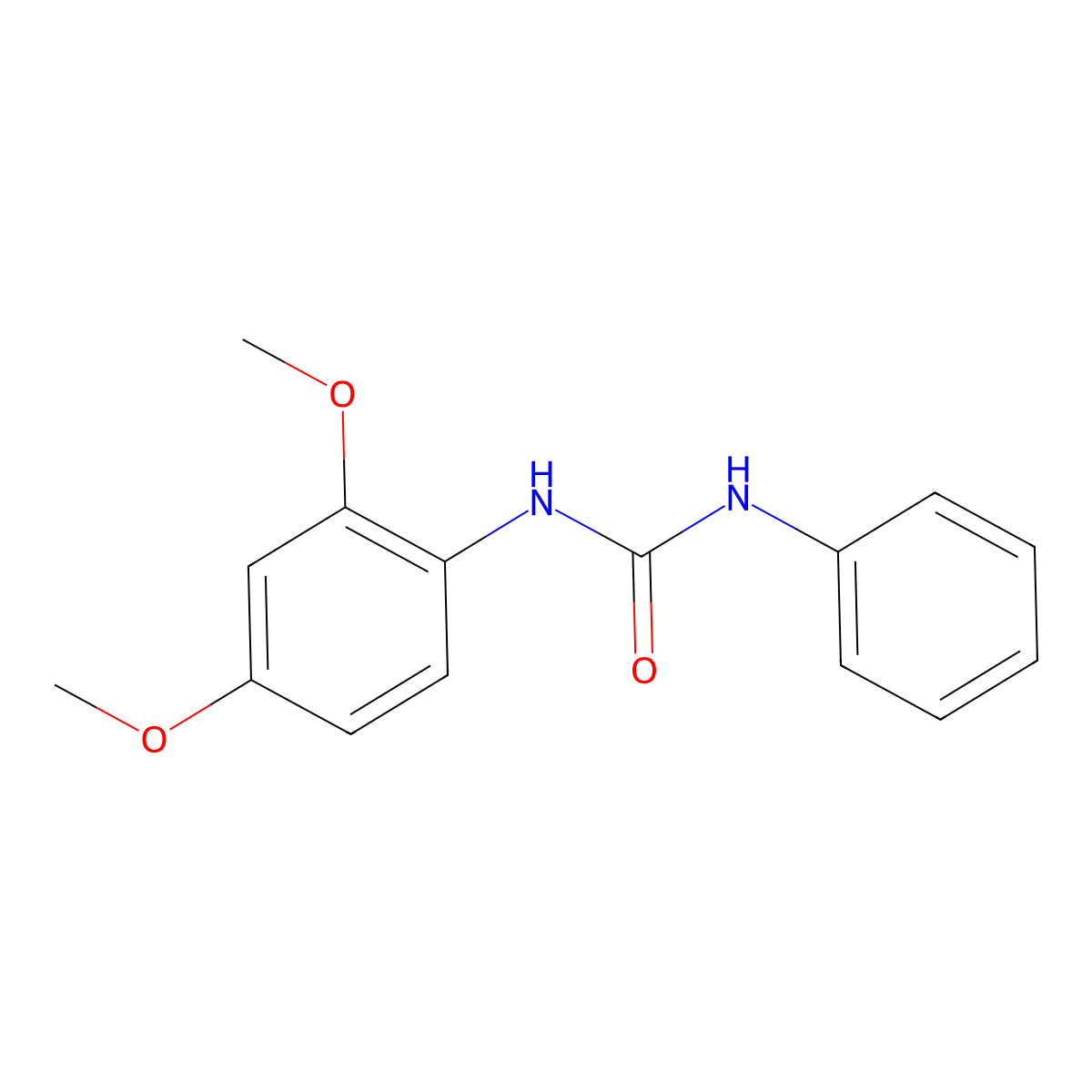 1-(2,4-Dimethoxyphenyl)-3-phenylurea molecular structure, CAS 419559-81-2