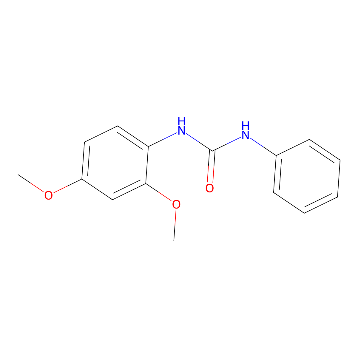 1-(2,4-Dimethoxyphenyl)-3-phenylurea molecular structure, CAS 419559-81-2