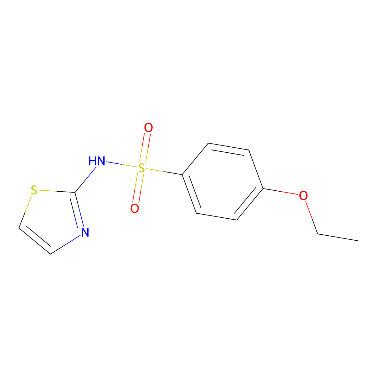 4-ethoxy-N-(1,3-thiazol-2-yl)benzenesulfonamide molecular structure, CAS 419559-89-0