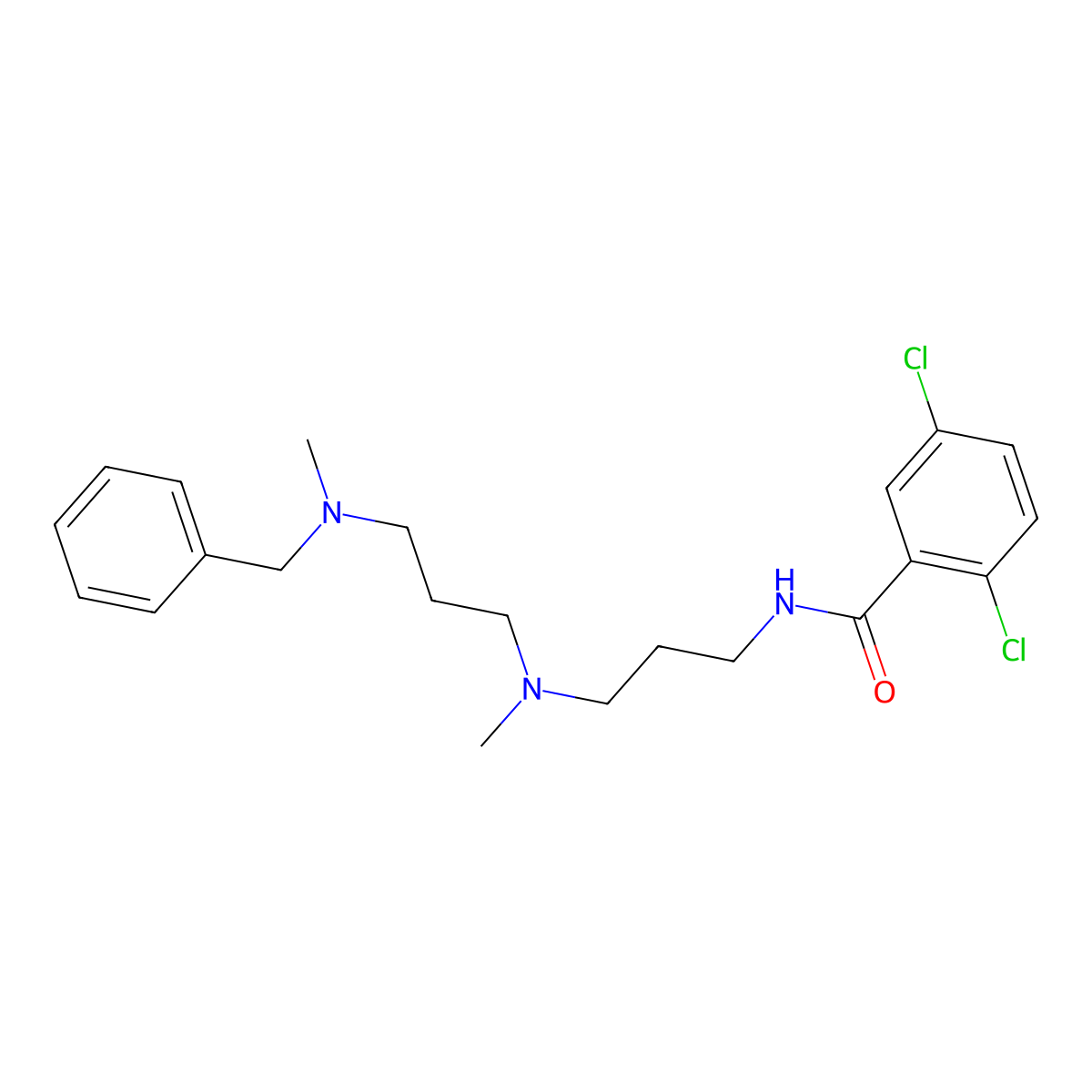 N-[3-[3-[benzyl(methyl)amino]propyl-methylamino]propyl]-2,5-dichlorobenzamide molecular structure, CAS 419559-95-8