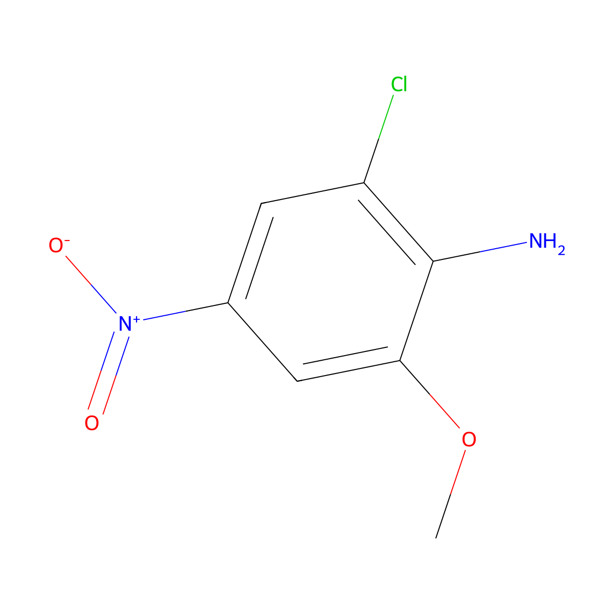 2-Chloro-6-methoxy-4-nitroaniline molecular structure, CAS 41956-18-7