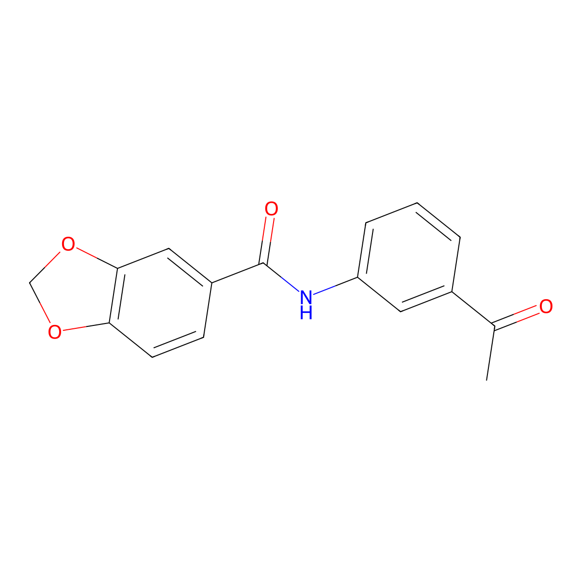 N-(3-acetylphenyl)-1,3-benzodioxole-5-carboxamide molecular structure, CAS 419560-17-1