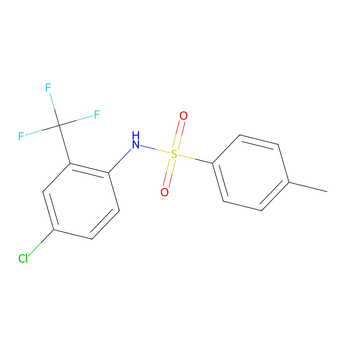 N-[4-Chloro-2-(trifluoromethyl)phenyl]-4-methyl-Benzenesulfonamide molecular structure, CAS 419561-38-9