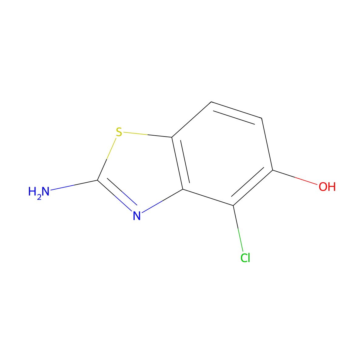 2-Amino-4-chlorobenzo[d]thiazol-5-ol molecular structure, CAS 419564-16-2