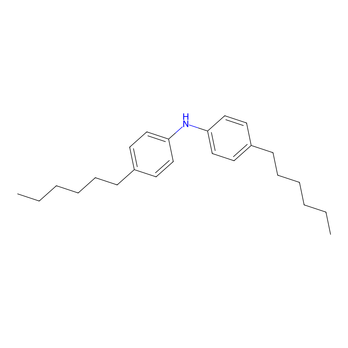Bis(4-hexylphenyl)amine molecular structure, CAS 419566-33-9
