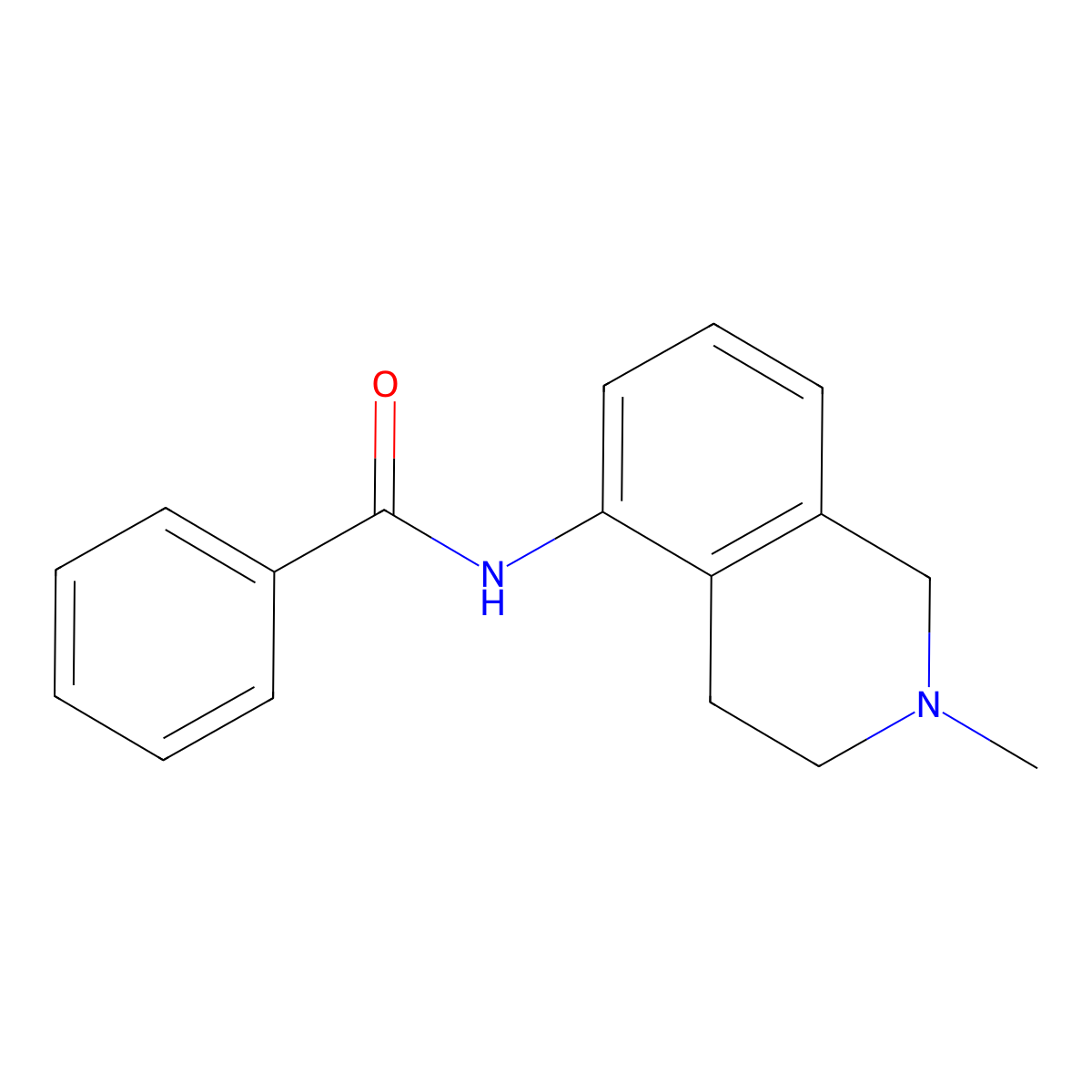 Benzamide, N-(1,2,3,4-tetrahydro-2-methylisoquinolin-5-yl)- molecular structure, CAS 41957-25-9