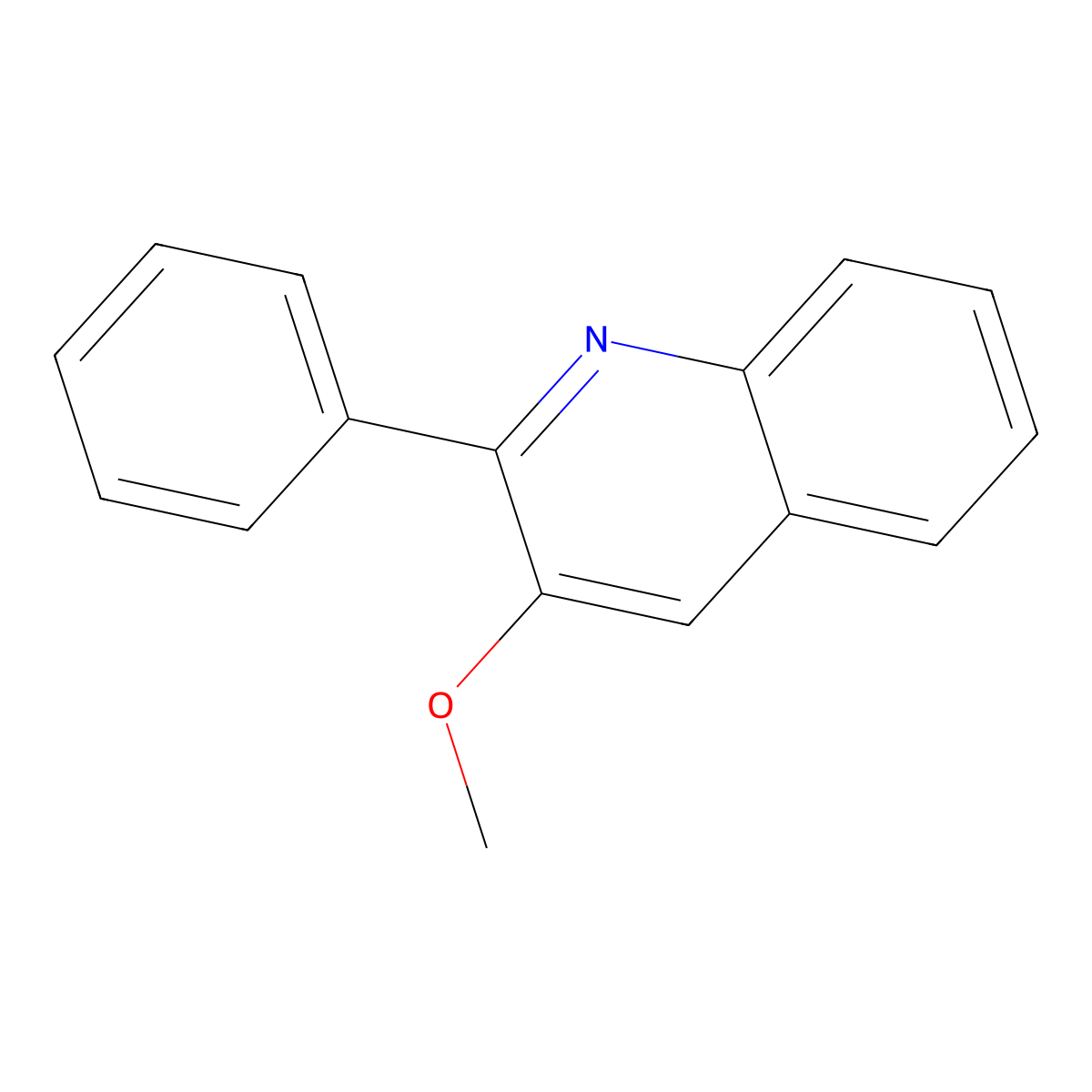 3-Methoxy-2-phenylquinoline molecular structure, CAS 41957-65-7