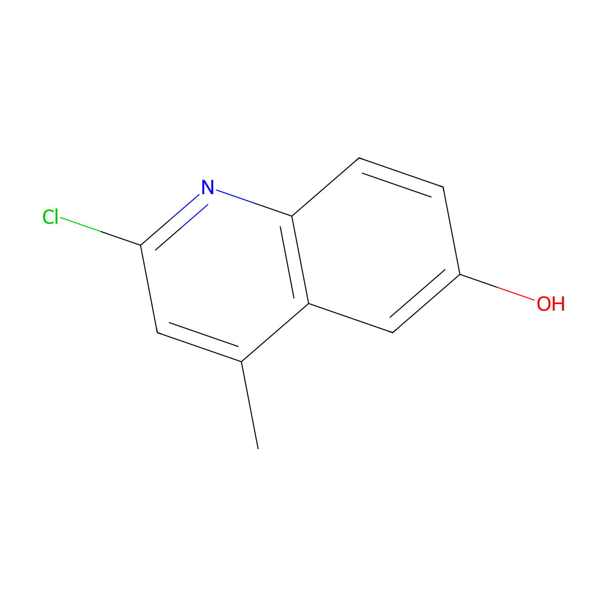 2-Chloro-4-methyl-quinolin-6-ol molecular structure, CAS 41957-91-9