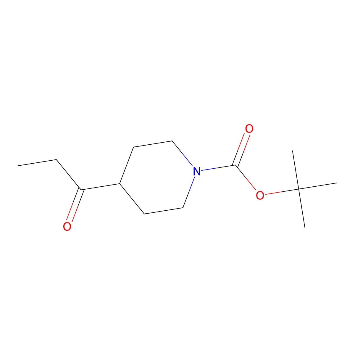 tert-Butyl 4-propanoylpiperidine-1-carboxylate molecular structure, CAS 419571-73-6