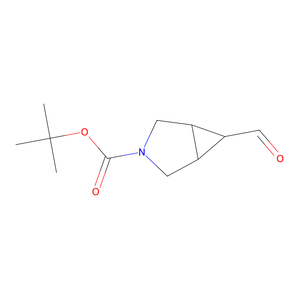 rac-tert-butyl (1R,5S,6R)-6-formyl-3-azabicyclo(3.1.0)hexane-3-carboxylate molecular structure, CAS 419572-19-3