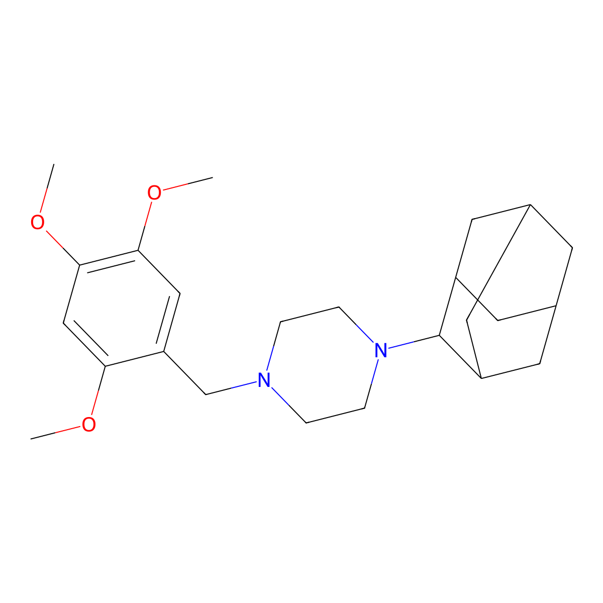 1-(2-Adamantyl)-4-[(2,4,5-trimethoxyphenyl)methyl]piperazine molecular structure, CAS 419577-95-0
