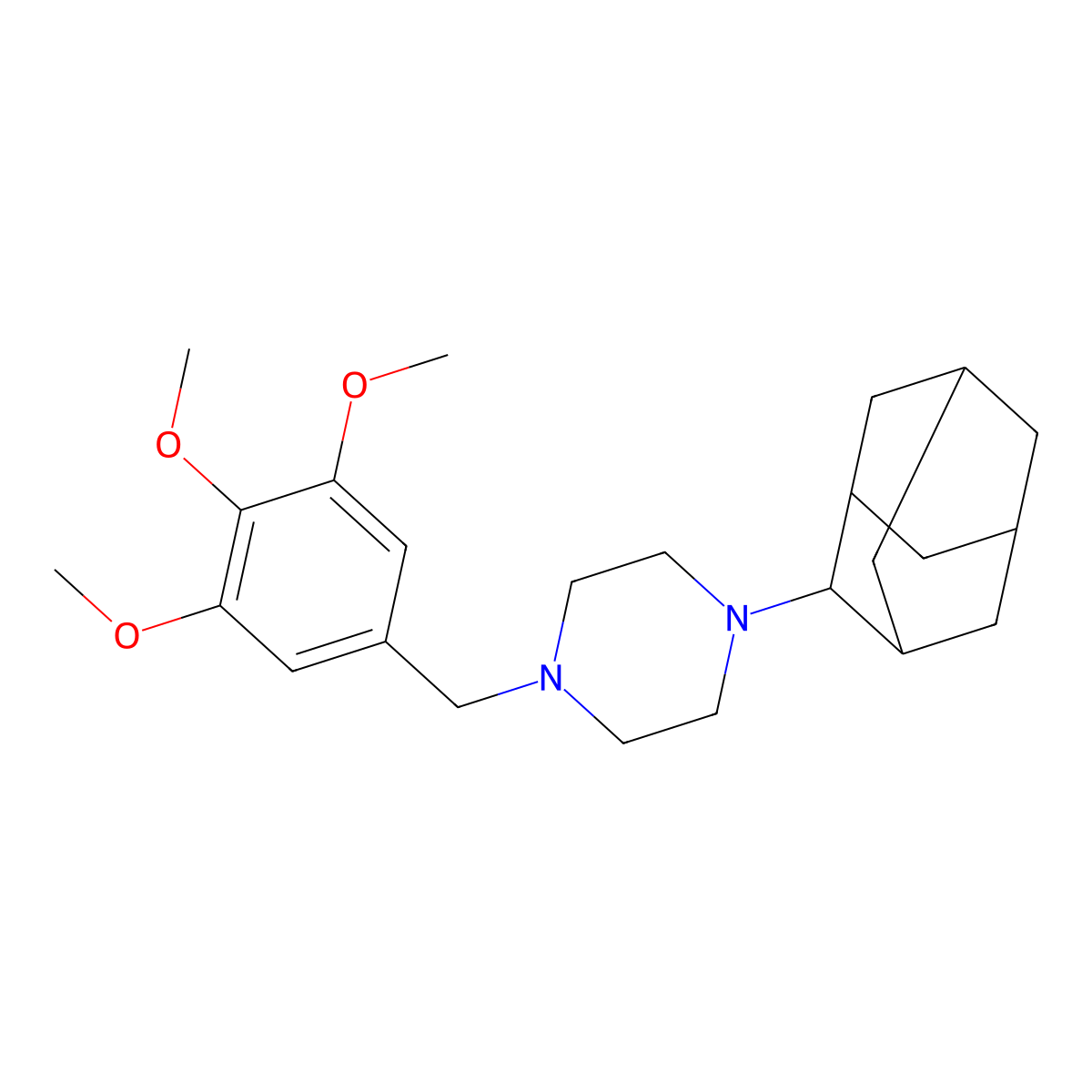 1-(2-Adamantyl)-4-[(3,4,5-trimethoxyphenyl)methyl]piperazine molecular structure, CAS 419577-96-1