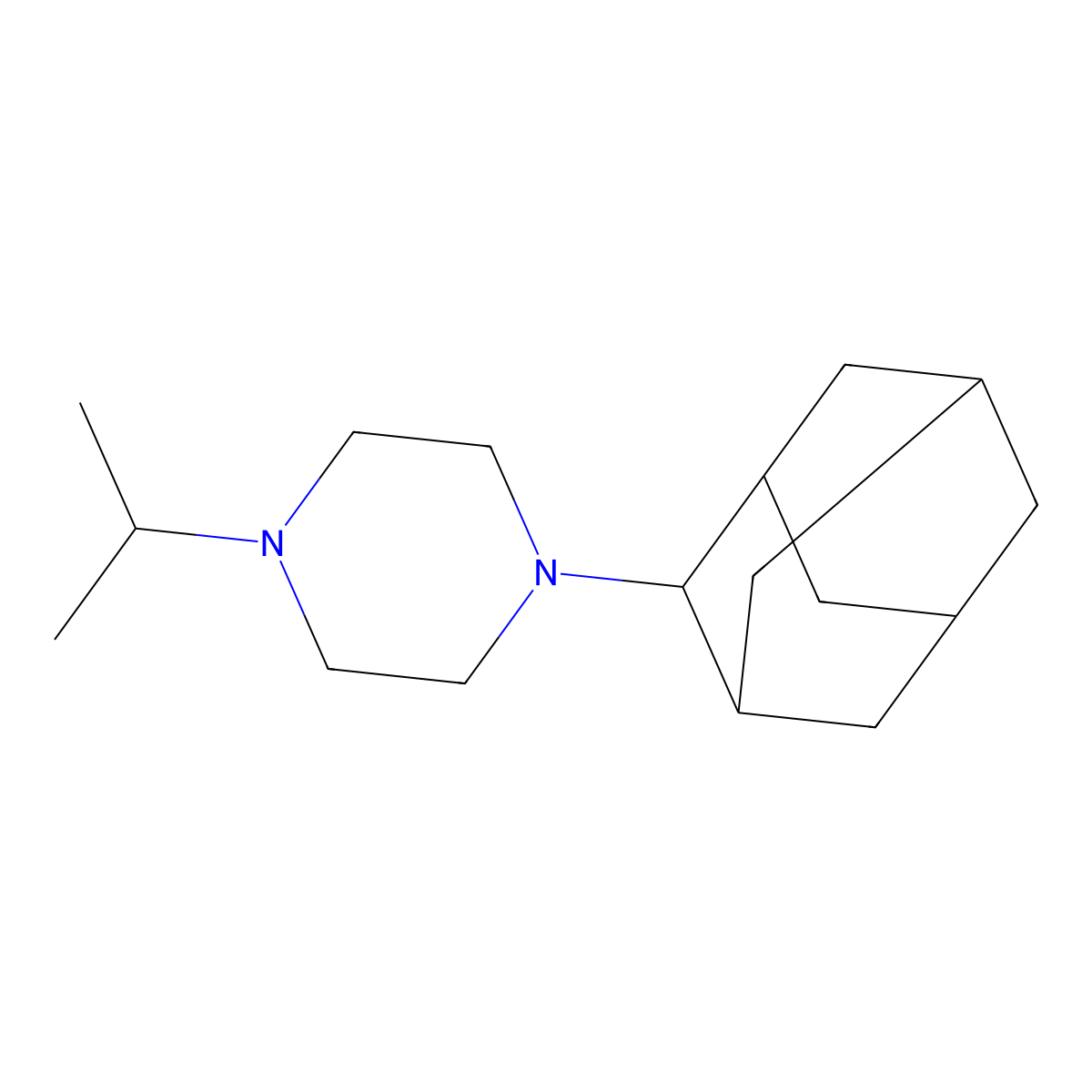 1-(2-Adamantyl)-4-propan-2-ylpiperazine molecular structure, CAS 419579-31-0