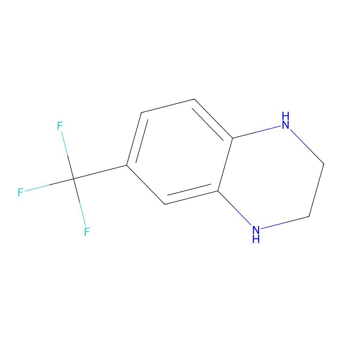 6-(Trifluoromethyl)-1,2,3,4-tetrahydroquinoxaline molecular structure, CAS 41959-39-1