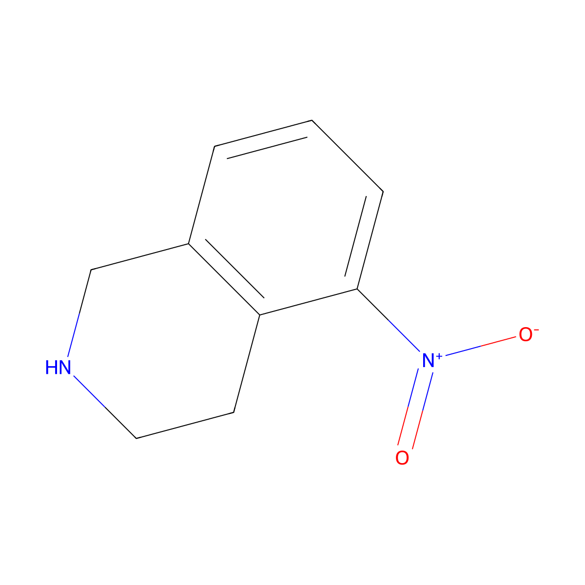 5-Nitro-1,2,3,4-tetrahydroisoquinoline molecular structure, CAS 41959-45-9