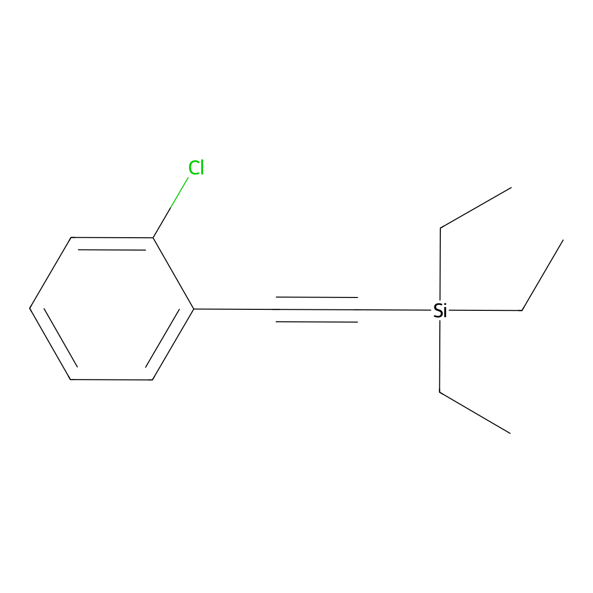 1-chloro-2-[2-(triethylsilyl)ethynyl]Benzene molecular structure, CAS 4196-24-1
