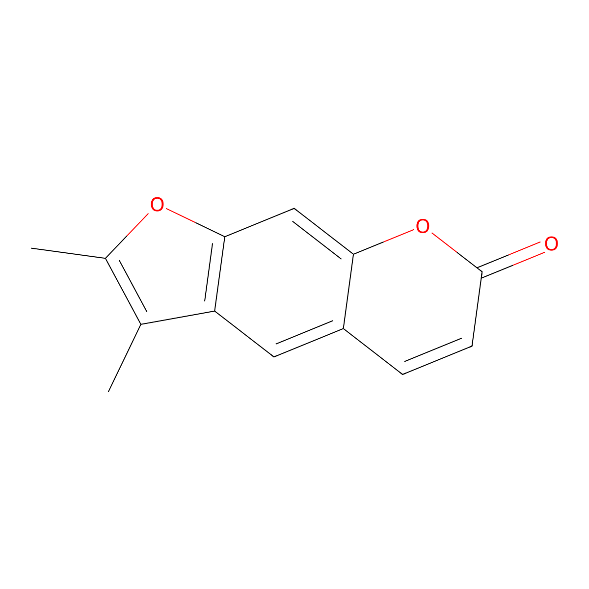2,3-Dimethylfuro[3,2-g]chromen-7-one molecular structure, CAS 4196-58-1