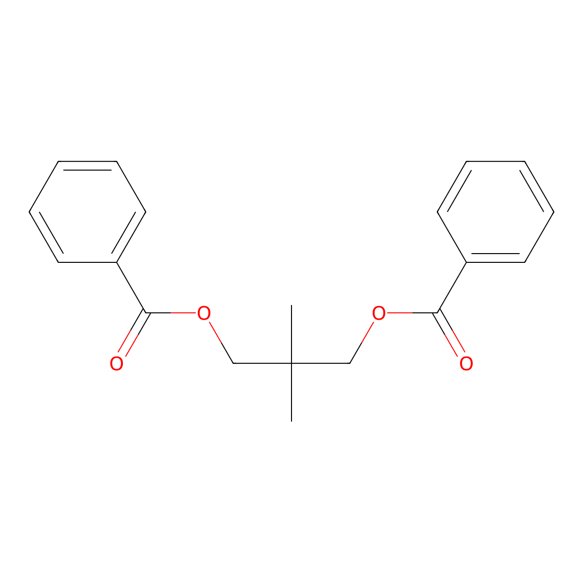 Neopentyl glycol dibenzoate molecular structure, CAS 4196-89-8